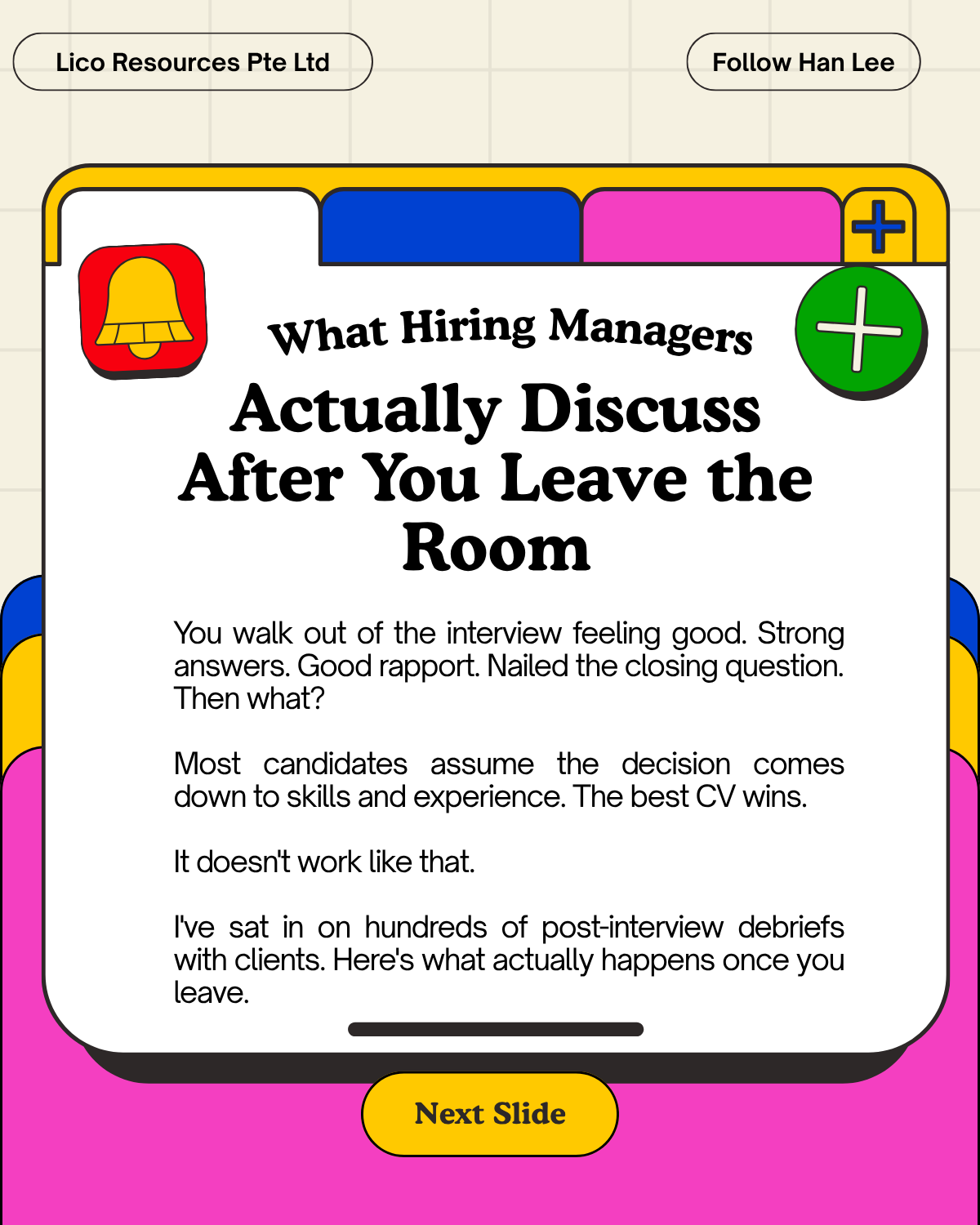 What Hiring Managers Actually Discuss — slide 1